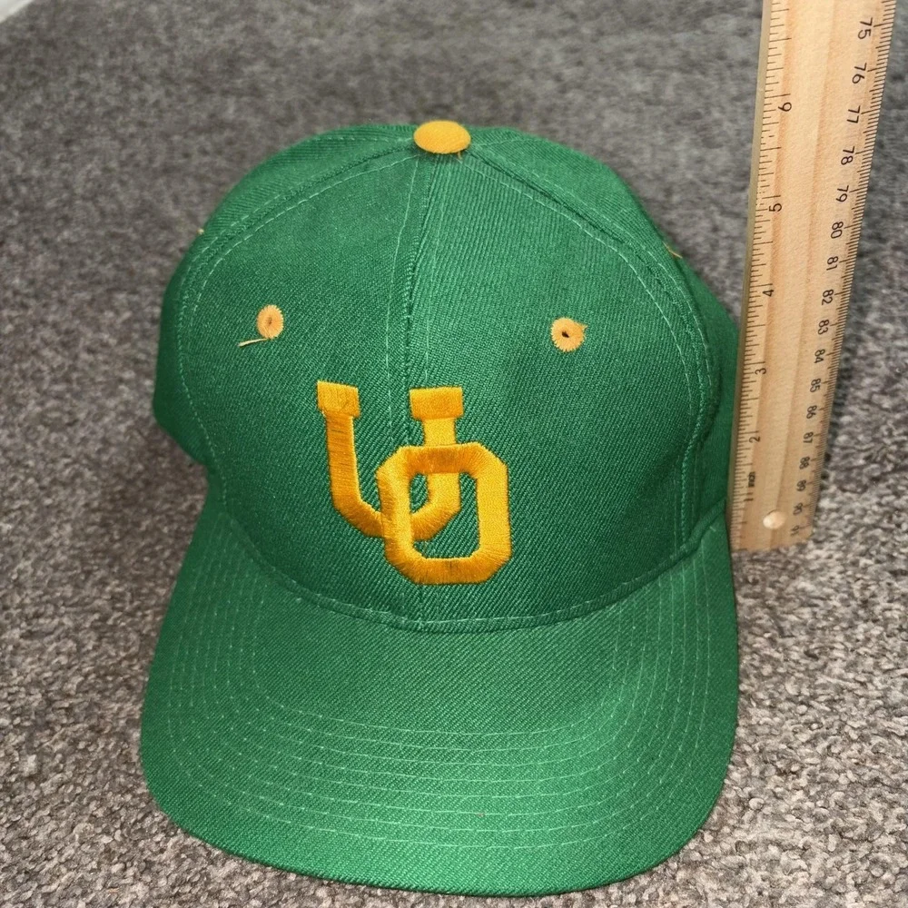 Vintage The Game Hat Cap Snap Back Oregon Ducks UO Mens One Size Green 90s - Picture 7 of 8